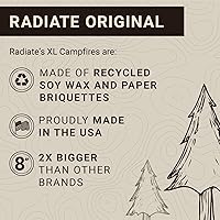 Vista 6 de Radiate Paquete de 2 fogatas portátiles XL de 8 pulgadas como se ve en Shark Tank, hasta 2 horas de tiempo de combustión, hoguera de viaje