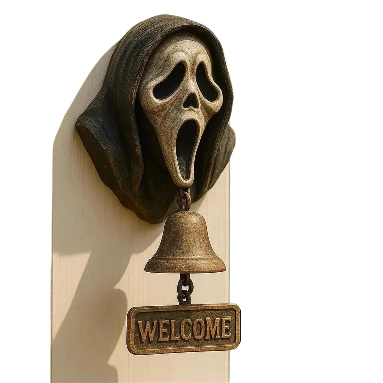 Dfgrgrv A15 Cast Iron Bell Retro Doorbell Dog Welcome Pug Labrador Pitbull Bulldog Saint Door Bell Home Decoration(A15)