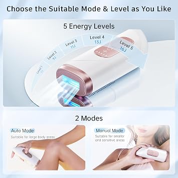 Laser Hair Removal Device with Ice Cooling Function, 999,900 Flash Light, IPL Hair Removal Painless Salon Quality at Home, Lazer Hair Removal for Women Upper Lip Bikini Line Body, White