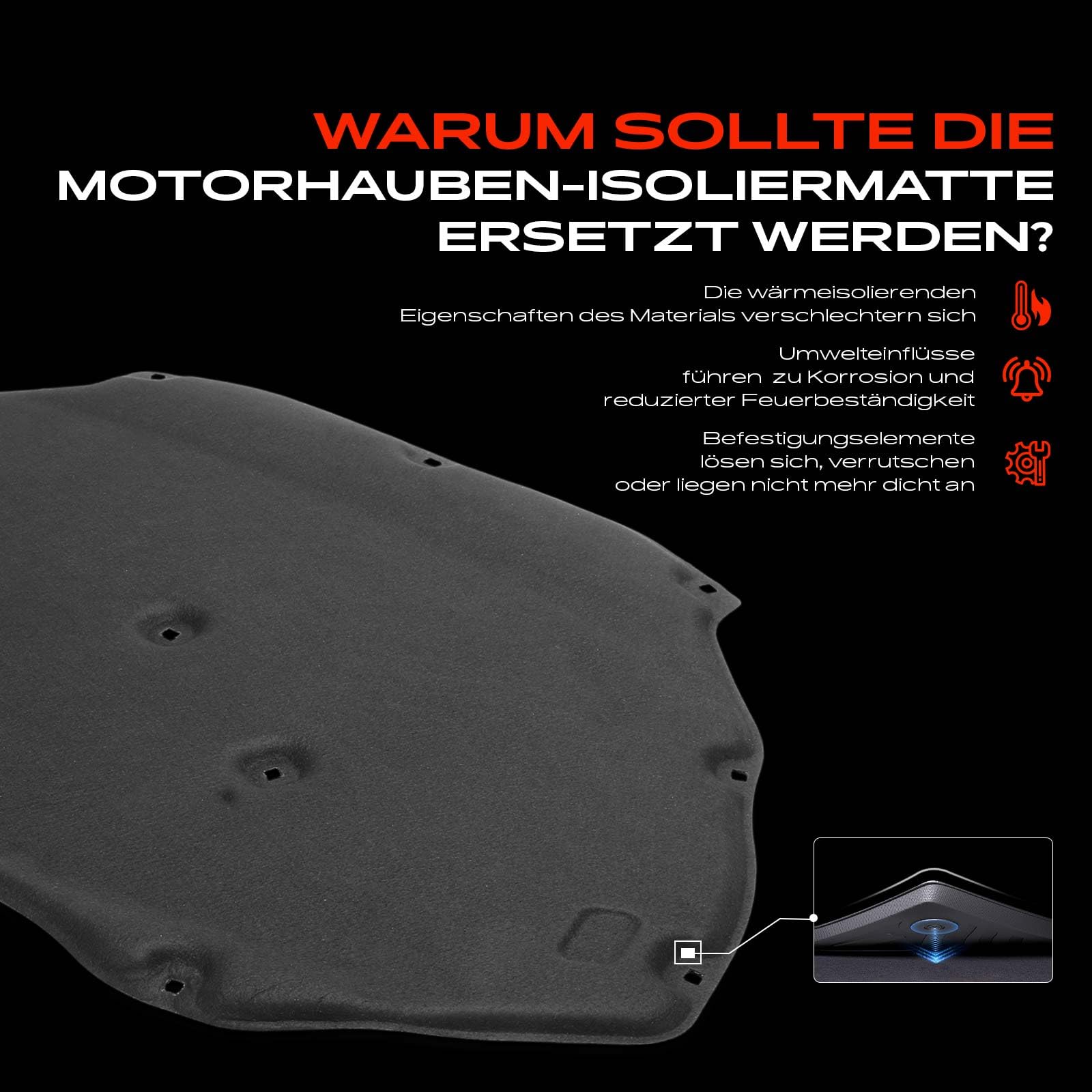 Frankberg Isolamento acustico del vano motore 95855683120 | Compatibile con: C.a.y.e.n.n.e 92A