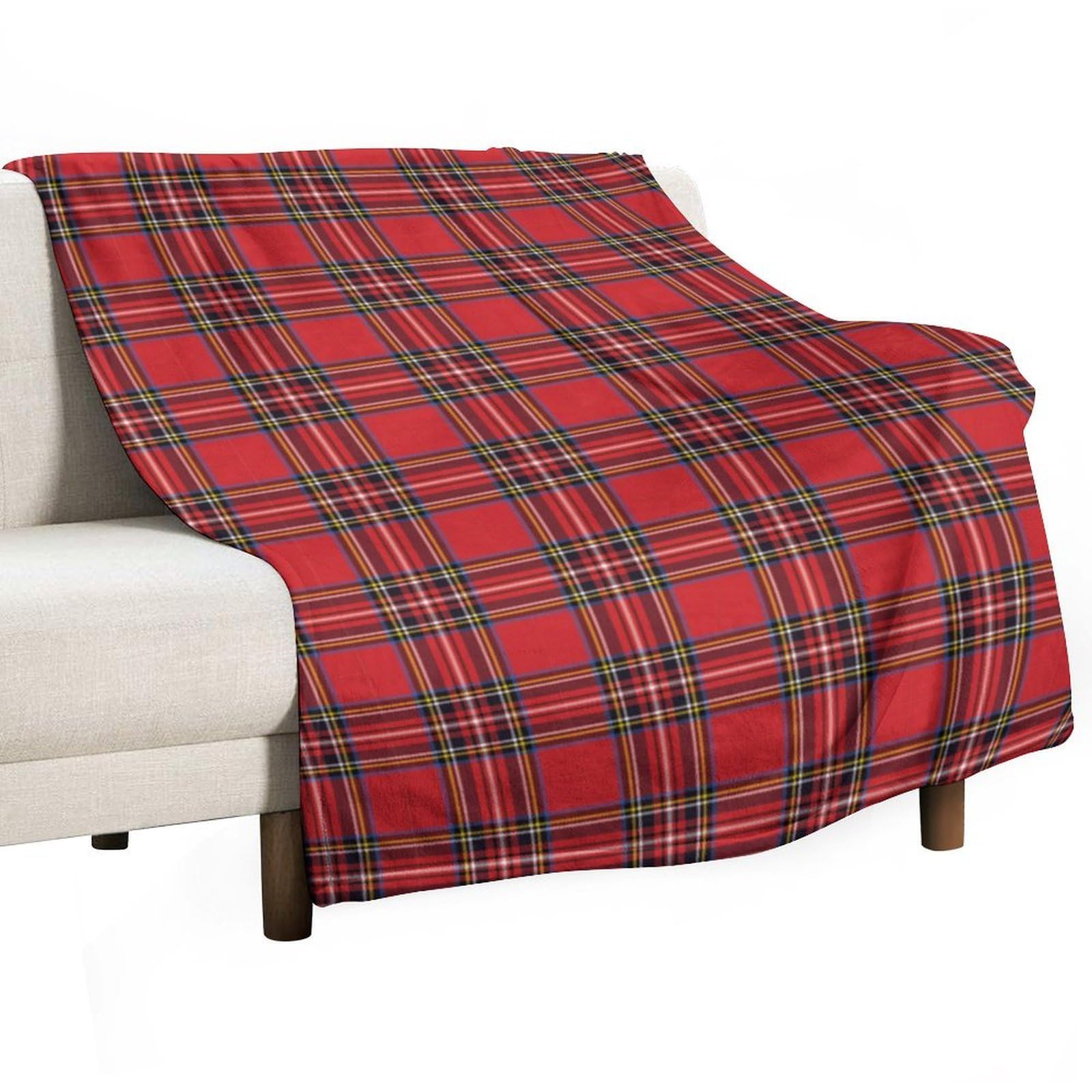 Cgsbngha Style Red Buffalo Plaid Flannel Fleece Blanket Lightweight Soft Throw Blankets For Sofa Couch Bed Chair