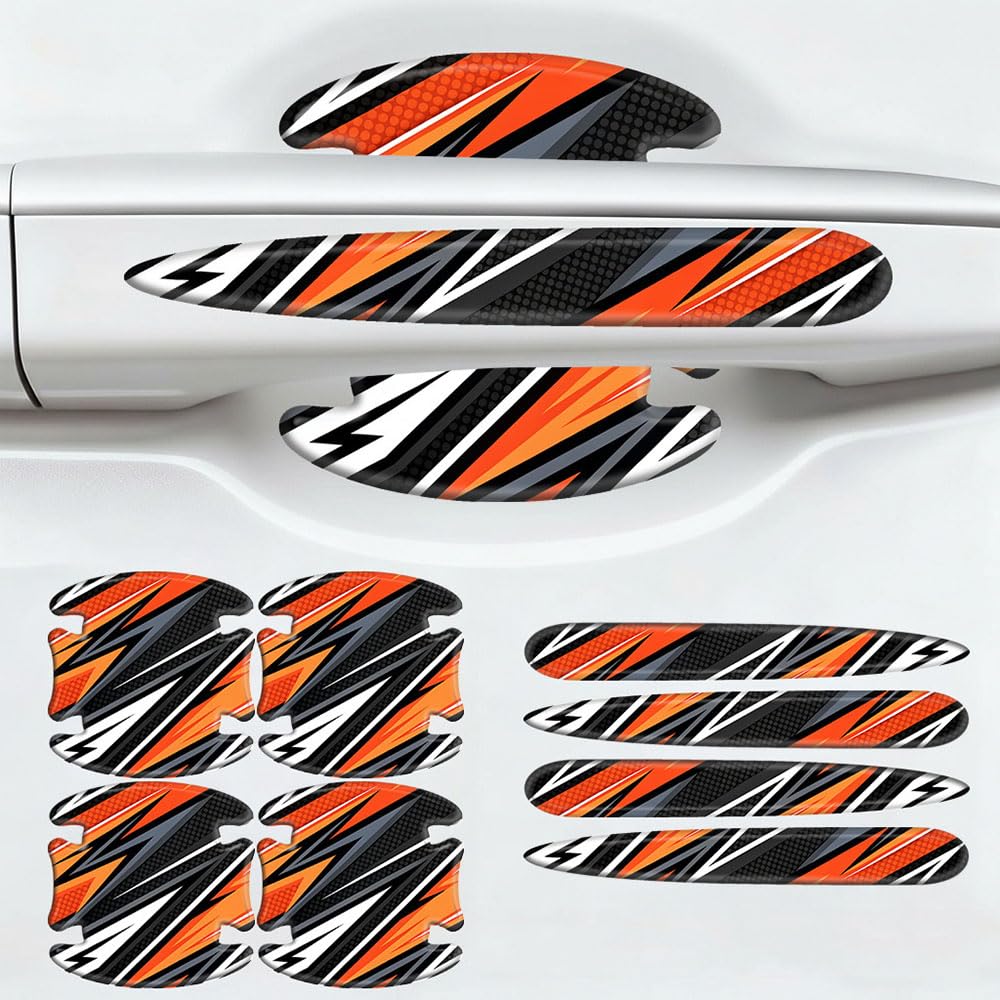 AAFEI Car Door Handle Scratch Protector for Toyota Aygo (AB10 AB40 2005-2022), Paint Protection Film Cup Guard, Carbon Fiber Texture Handle Stripe Cover, Anti Scratch Sticker Pack,C