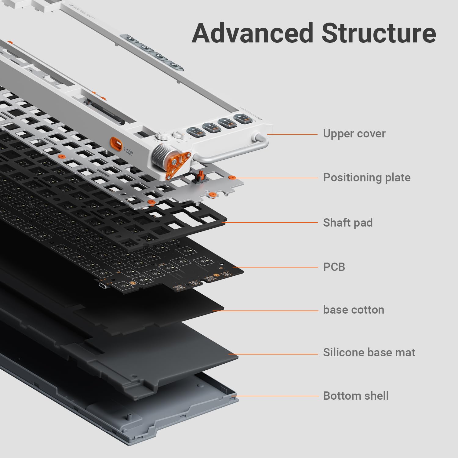 nuphy Field75 HE V2 - Teclado magnético, 83 teclas, 75% de diseño, teclados para juegos con cable, control de volumen de una perilla, teclado de efecto Hall, accionamiento ajustable, tasa de sondeo de