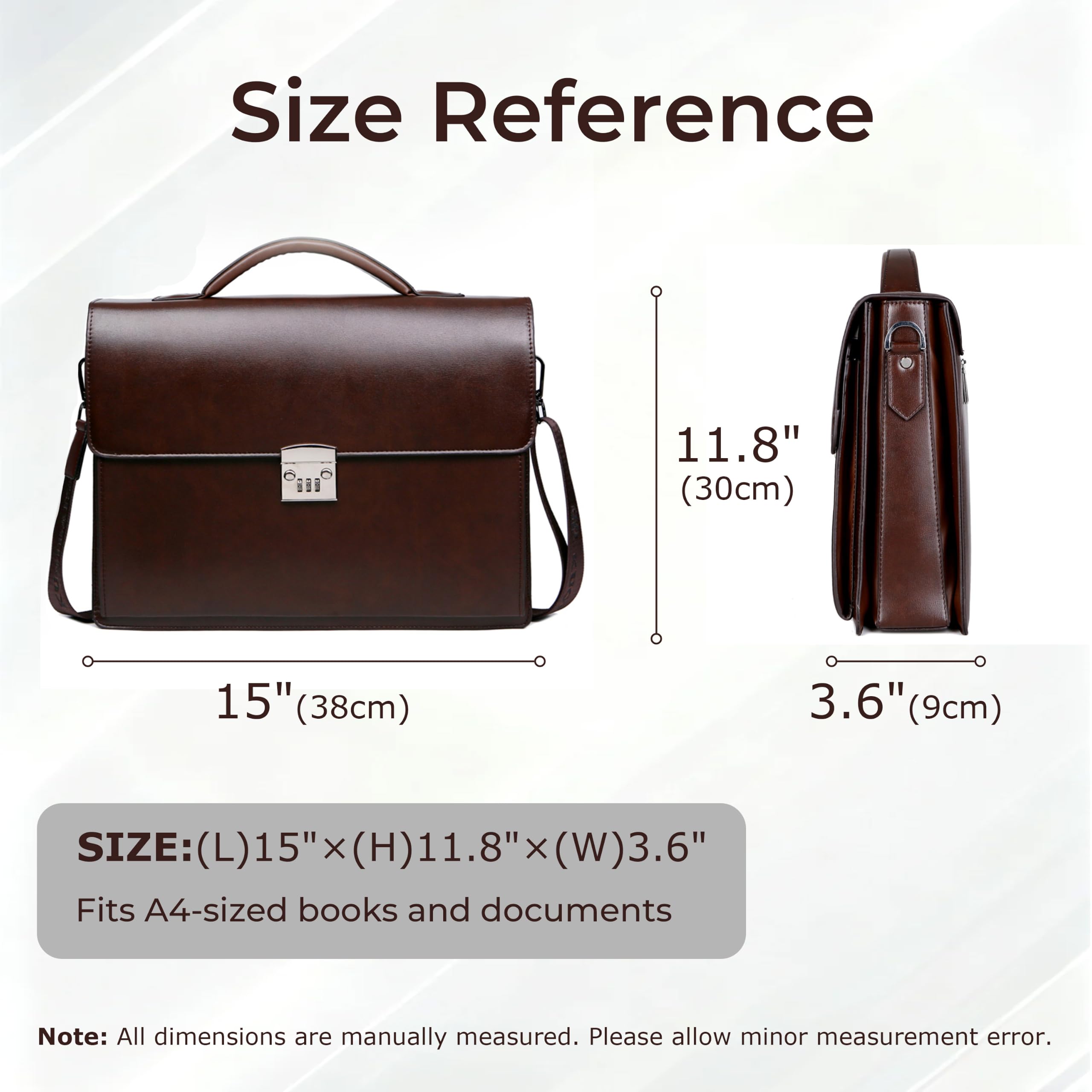 [FSD.WG]Business Bag Borsa in pelle Borsa da Affari per Computer Portatile Borsa da Uomo