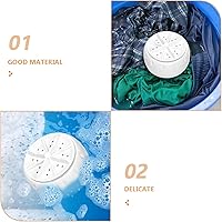 Vista 3 de Lavadora portátil con mini turbina con alimentación USB, lavadora eficiente totalmente automatizada para caravana, camping, viajes, uso doméstico