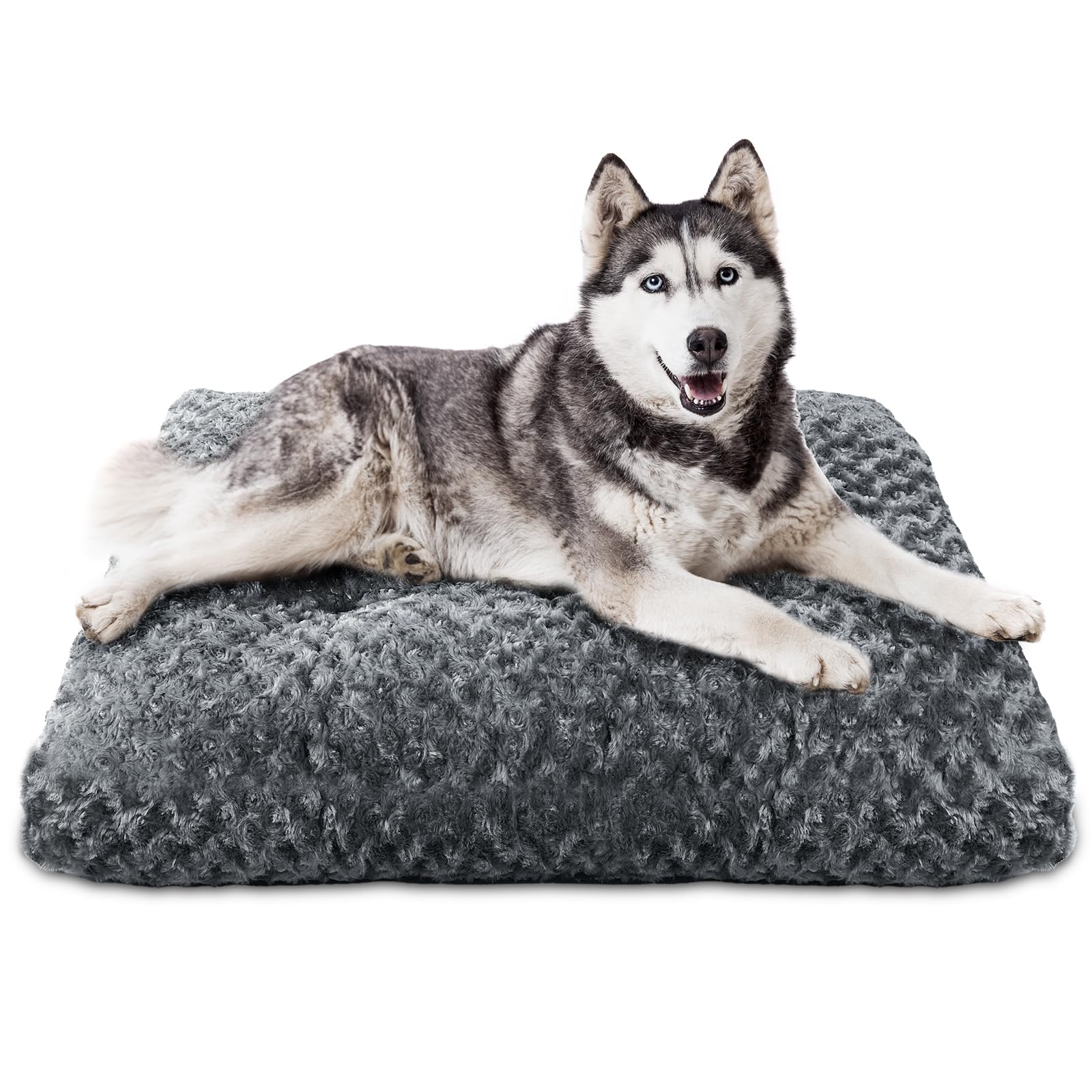 Gulokoka Extra Large Dog Bed for Crate Comfortable Washable Pet Mat for Dogs, Cats, Dark Gray