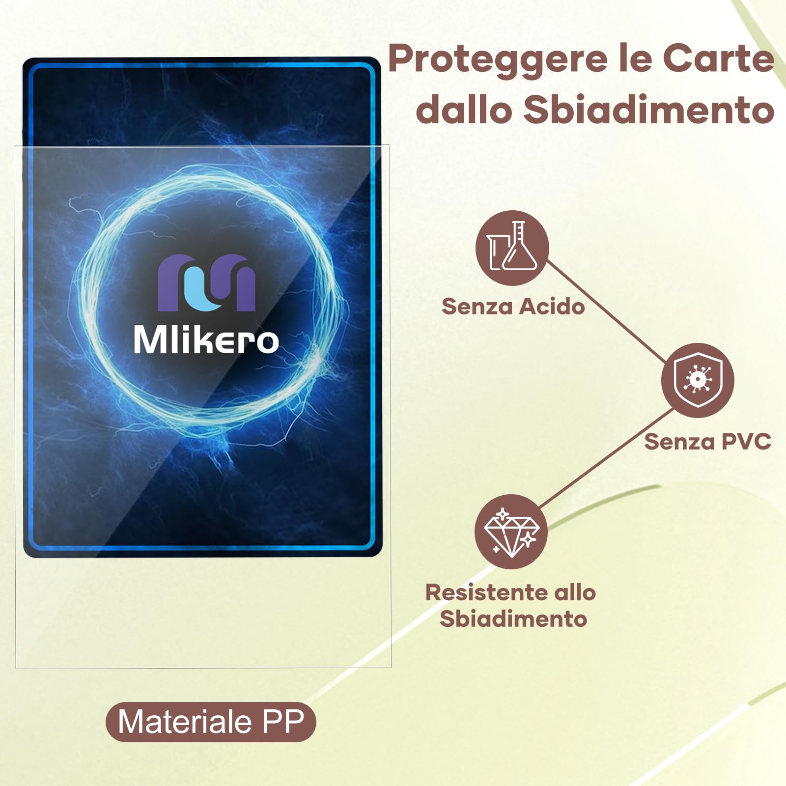 Mlikero 1000 Bustine Protettive, Bustine Carte Proteggi Carte per la Protezione e il Commercio delle Collezioni, 66 x 91 mm