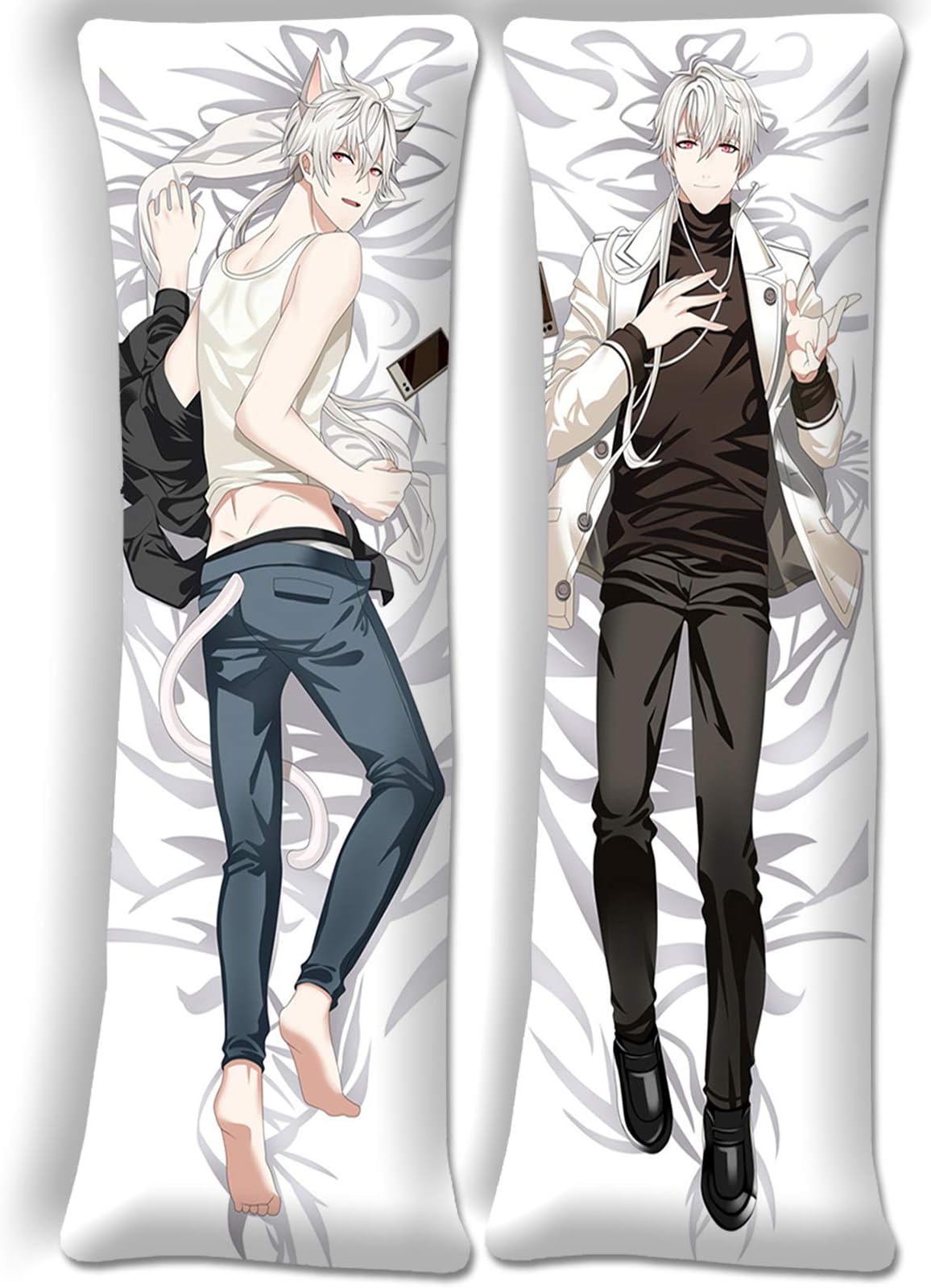 Zen Hyun Ryu - Mystic Messenger Male-5 Pillow Case Zipper Anime Body Pillow Case Manga Cosplay Long Hugs Body Pillowcase (16x47inch)