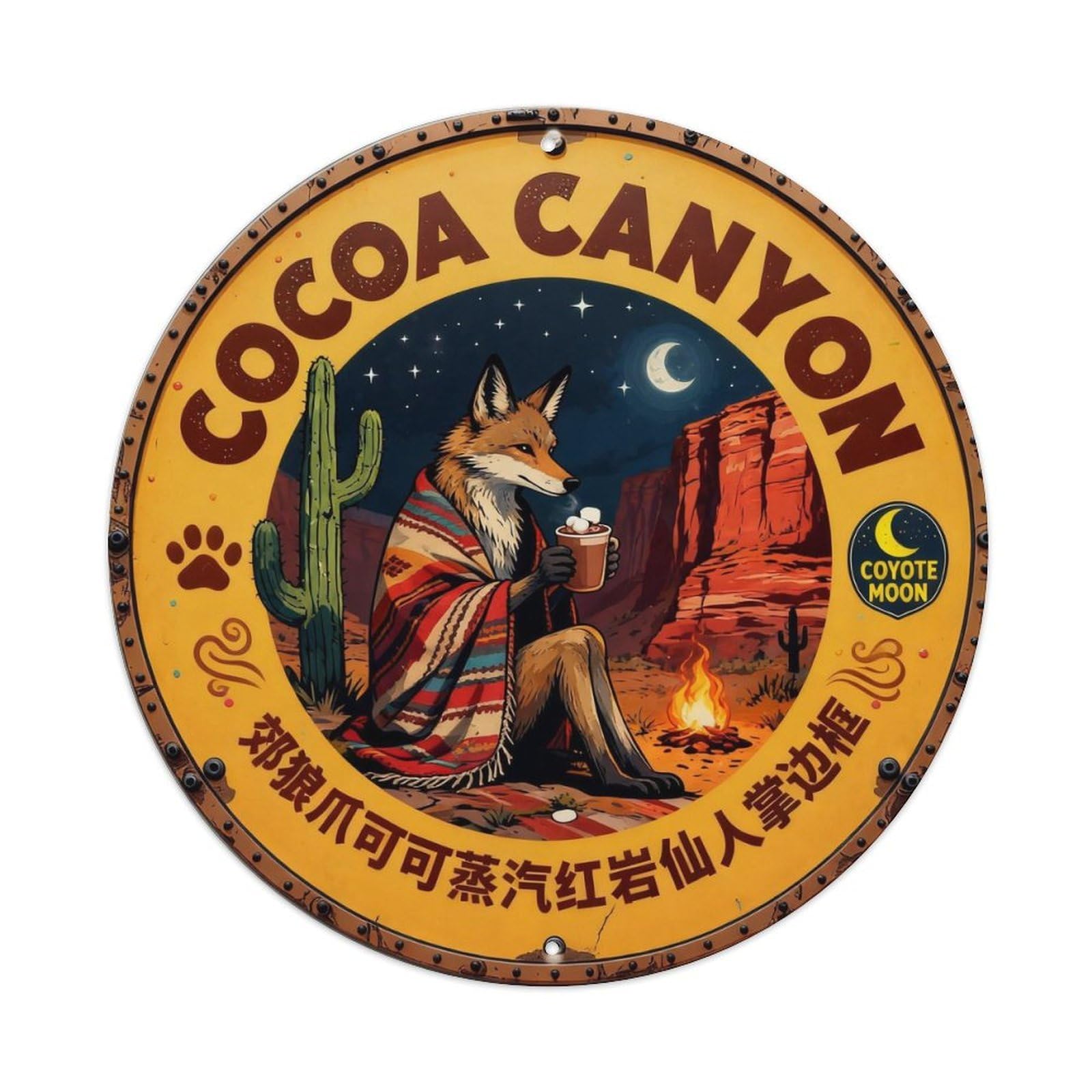Cocoa Canyon Sign Metal Tin Sign Plaque