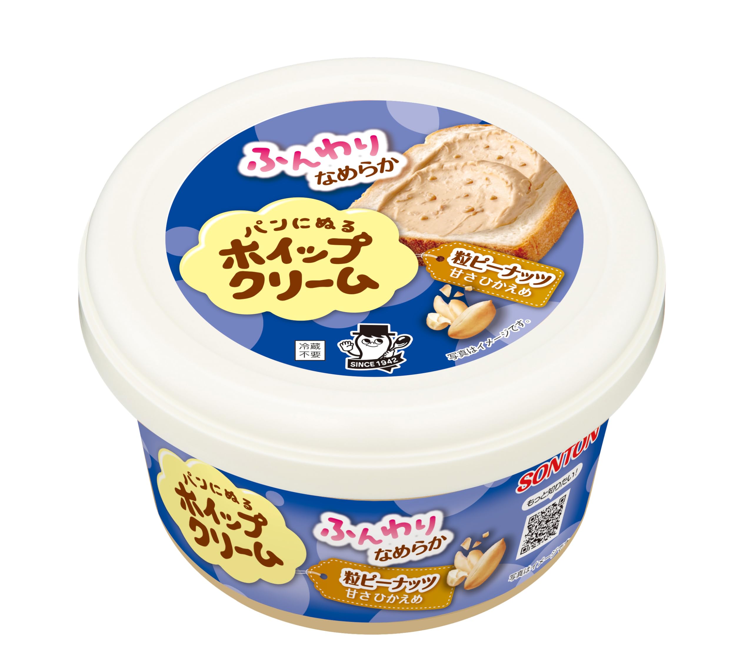 ソントン パンにぬるホイップクリーム 粒ピーナッツ