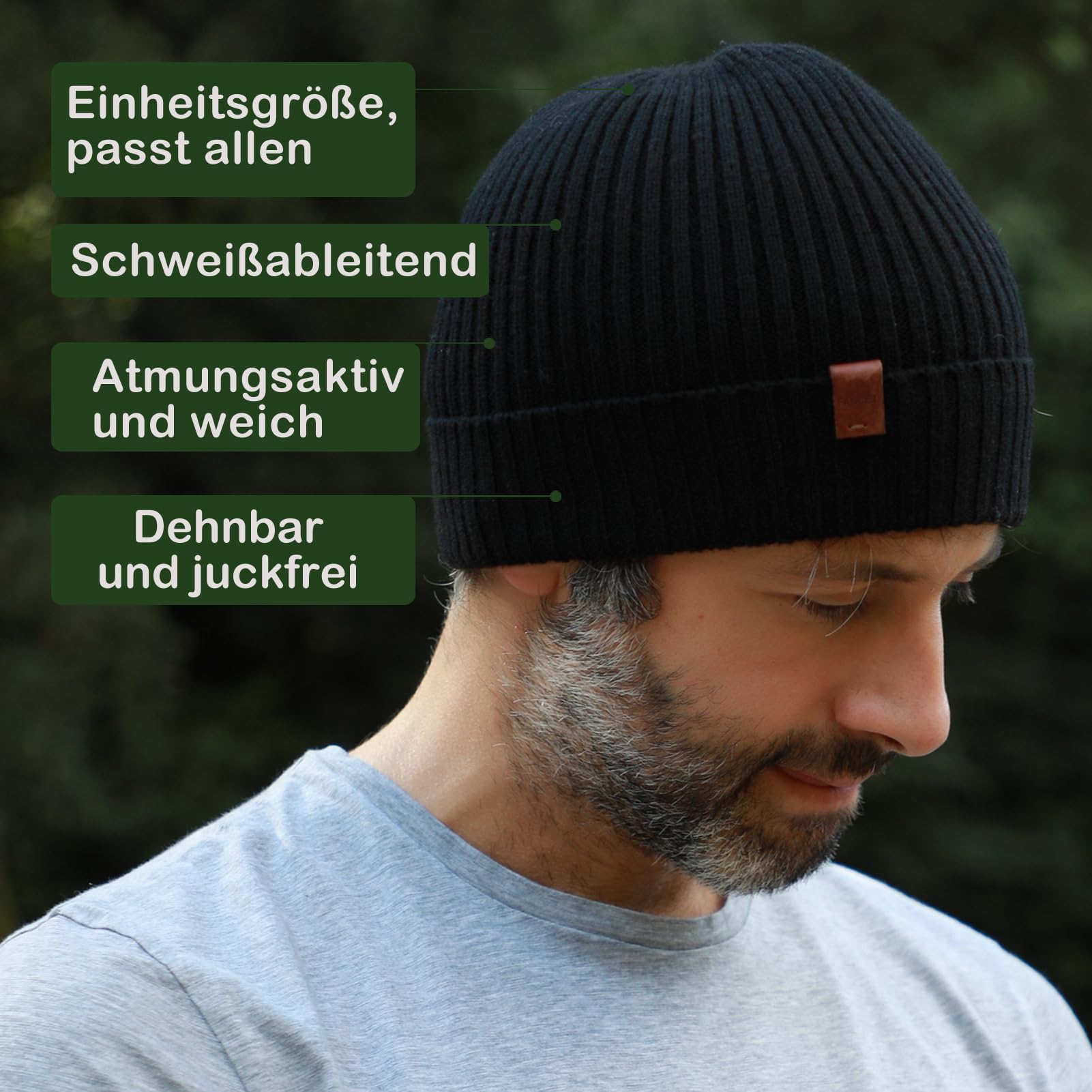 Fancet Top EX PolarWool XL/XXL 100% lana merino per uomo e donna, caldo berretto invernale foderato in pile, unisex ed elastico, perfetto per corsa e golf, morbido berretto lavorato a maglia