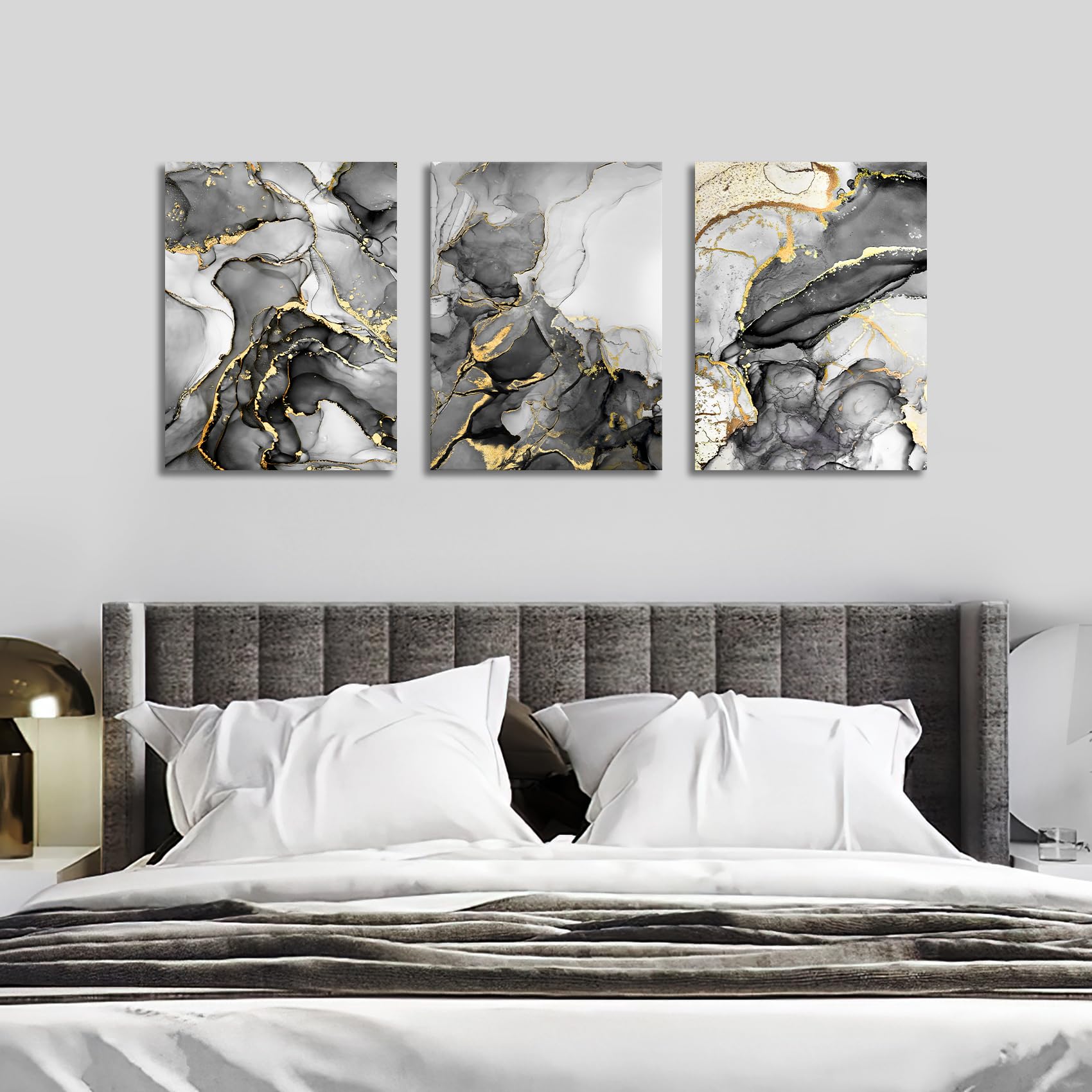 3 Pcs Wooden Framed Canvas Wall Art Set Bohemian Sage Green Canvas Prints Poster Geometric Line Beige Green Pictures for Living Room Bedroom Dinning Room Hallway Stairs Wall Decor 30x40cm x3pcs — view 389