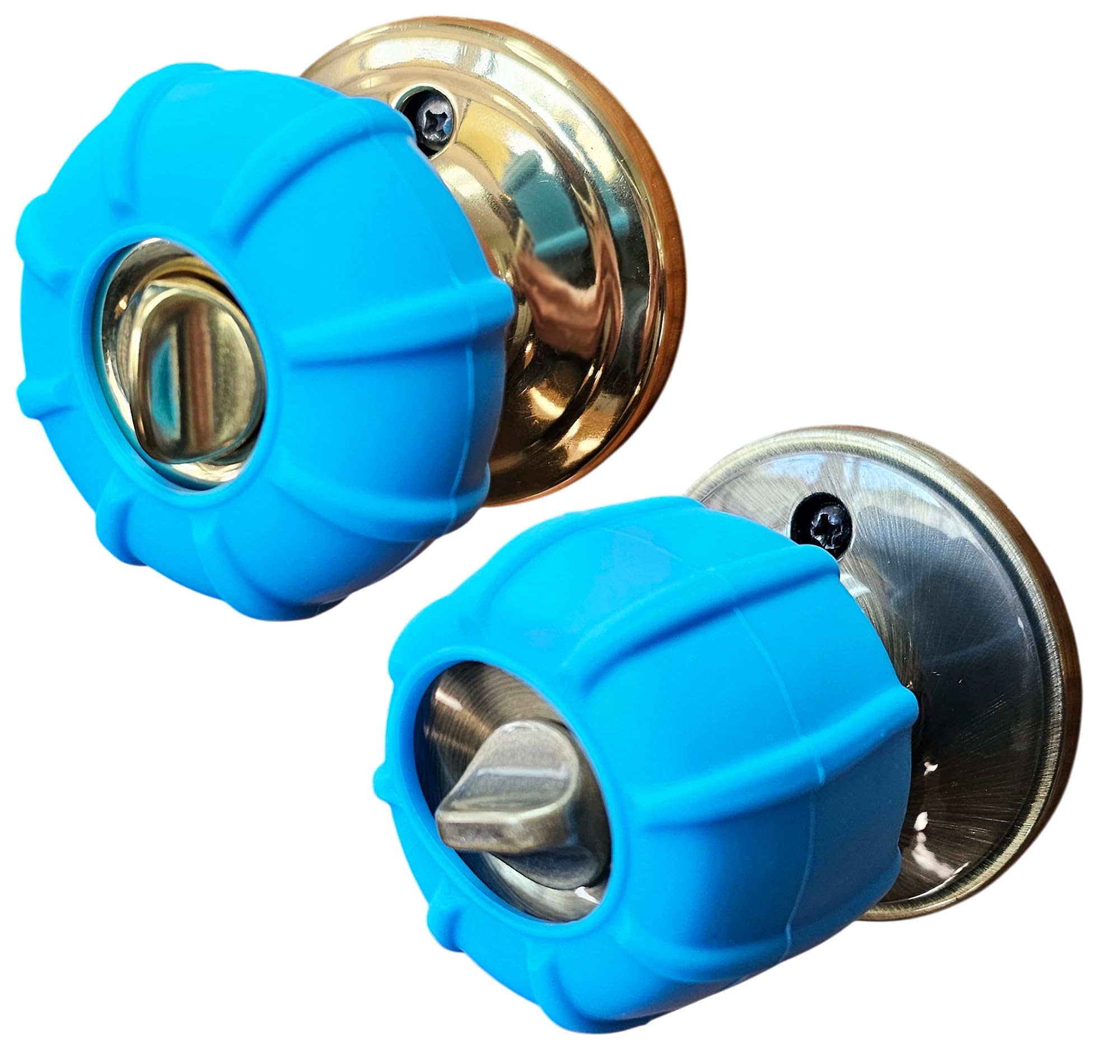 Enjoy Cover Paquete de 2 manijas de diseño ergonómico mejorado, antideslizantes, para artritis y ayuda para la vida de personas mayores, tamaño universal (azul)