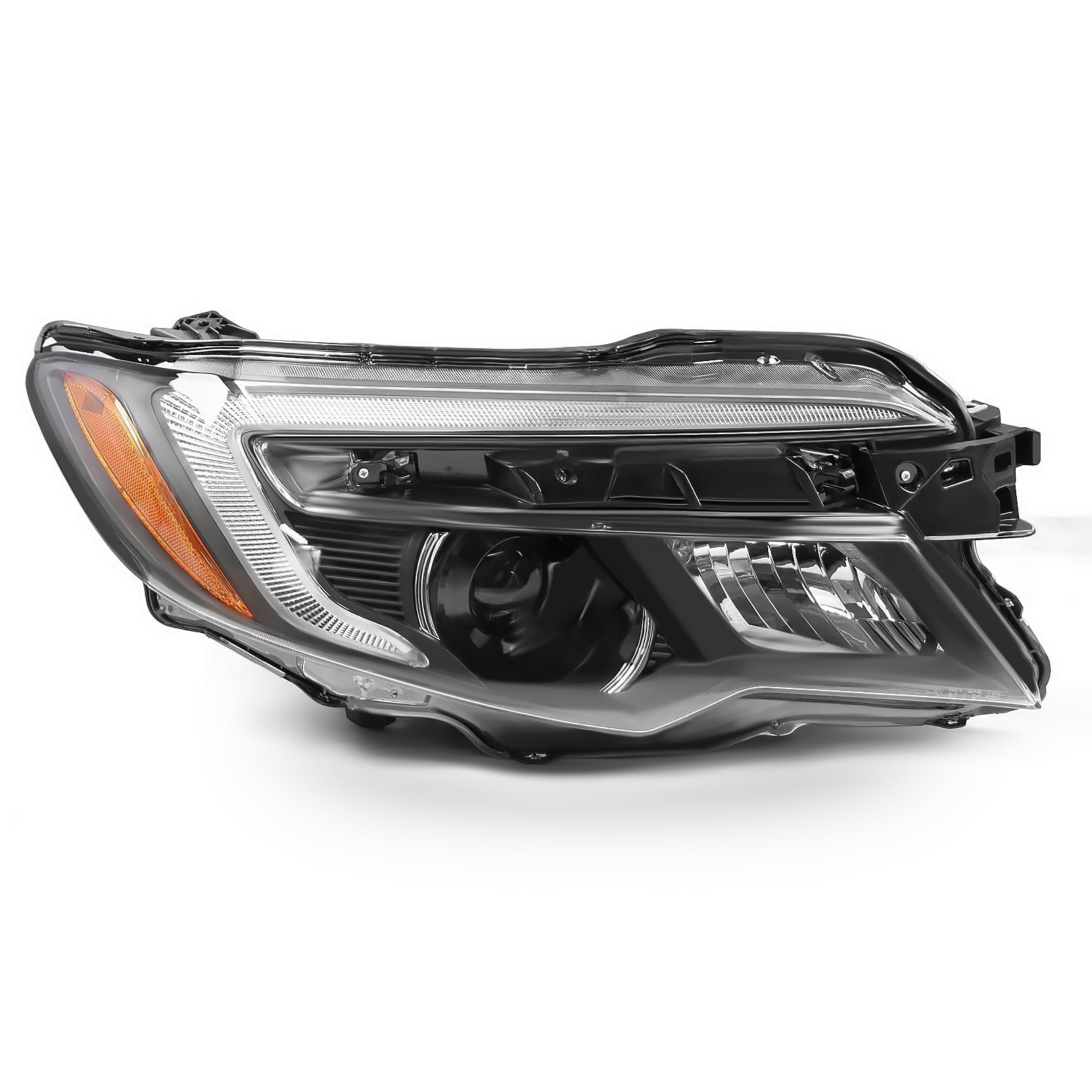 right side halogen headlight assembly w/drl compatible with 2016-2020 pilot 2017-2020 ridgeline passenger headlamp replace ho2503167 33100tg7a12