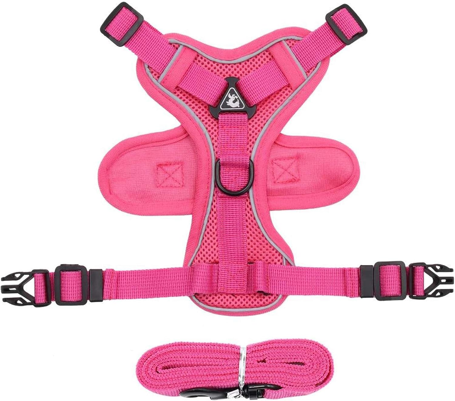 Cat Harness with 1.5m Traction Leash for Small Medium Dog No Pull Breathable Reflective Adjustable