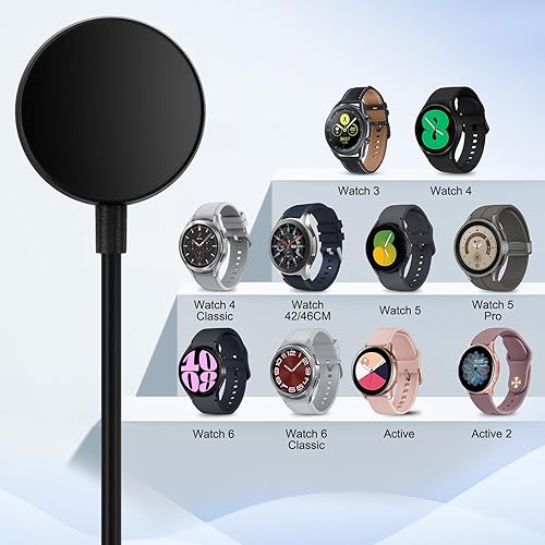 Miniatura 4 de Cargador de reloj Galaxy USB A a USB C, compatible con Samsung Galaxy Watch 66 Classic55 Pro44 Classic3Active 2Active (3.3), 1 paquete (1)
