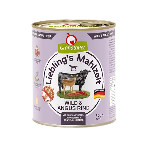 GranataPet Liebling's Mahlzeit Wild & Angus, Comida húmeda para Perros