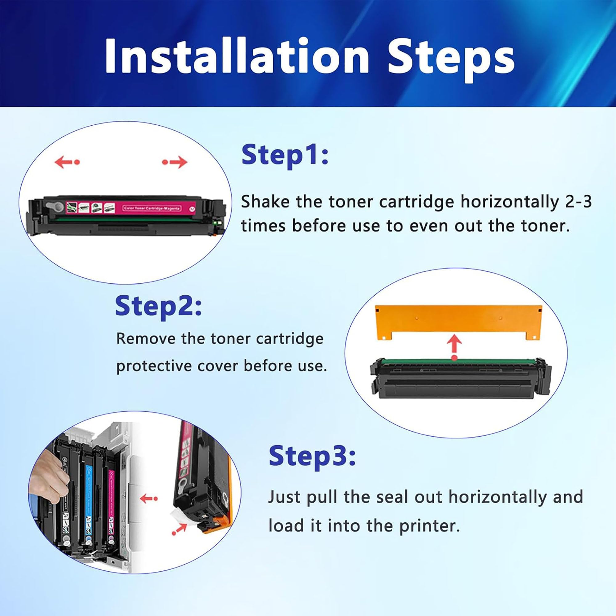 Cartuccia di Toner 415X, con chip, ad alta resa, cartuccia di inchiostro 415X Compatibile con stampante per HP Color LaserJet Pro M454DN/M454DW/MFP M479DW/M479FDN/M479FDW