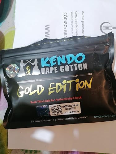 Kendo Vape Cotton Gold Edition - Algodn 1 m : Amazon.es: Electrnica