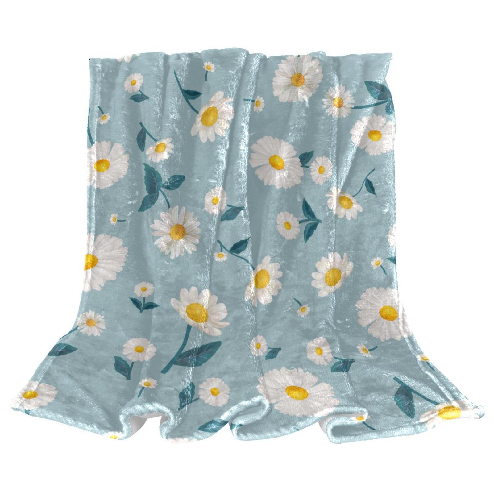 Couverture microfibre marguerite contre les frissons du soir jeté de canapé chaud et doux