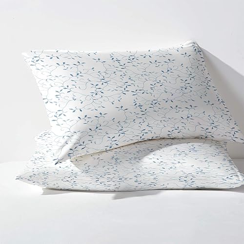 Miniatura 3 de Sábanas de plantas tamaño King, sábanas botánicas de hojas, sábanas y fundas de almohada estampadas de 4 piezas, sábana bajera ajustable de