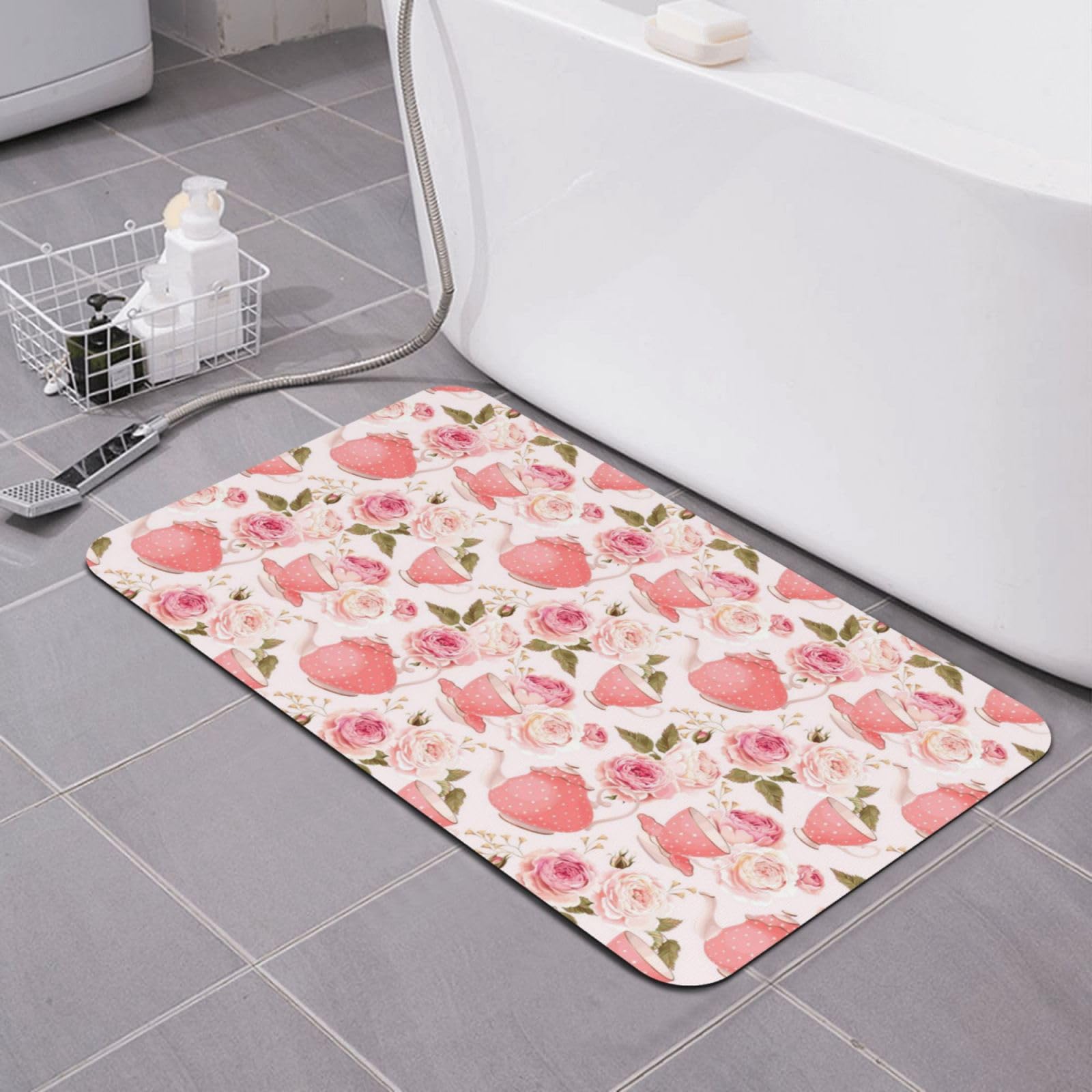 Tapis de bain super absorbant en diatomée lavable et fin pour sol de cuisine