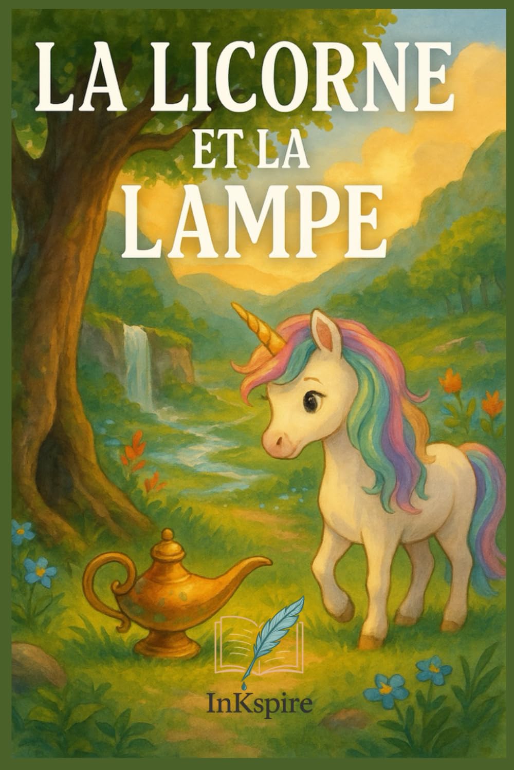 La Licorne et La Lampe: Une Histoire Magique à Colorier