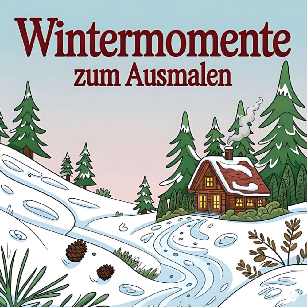 Wintermomente zum Ausmalen: Ein Malbuch für Erwachsene mit liebevollen Szenen aus der schönsten Jahreszeit