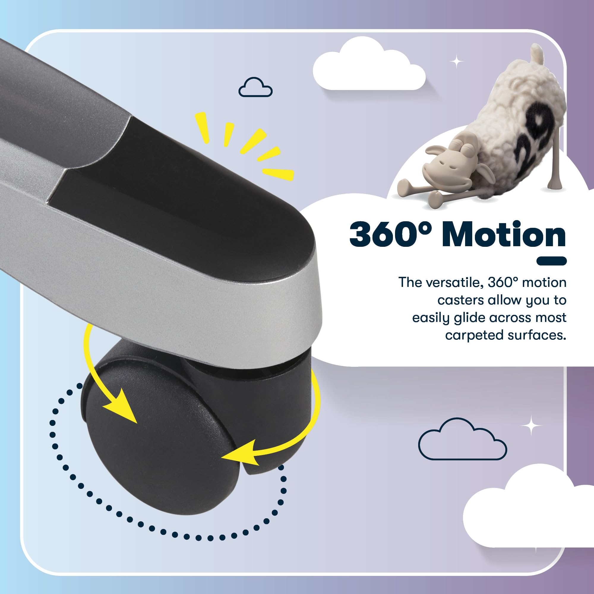 Serta Amplify Executive Office Padded Arms, Adjustable Ergonomic Gaming Desk Chair with Lumbar Support, Faux Leather and Mesh, Black