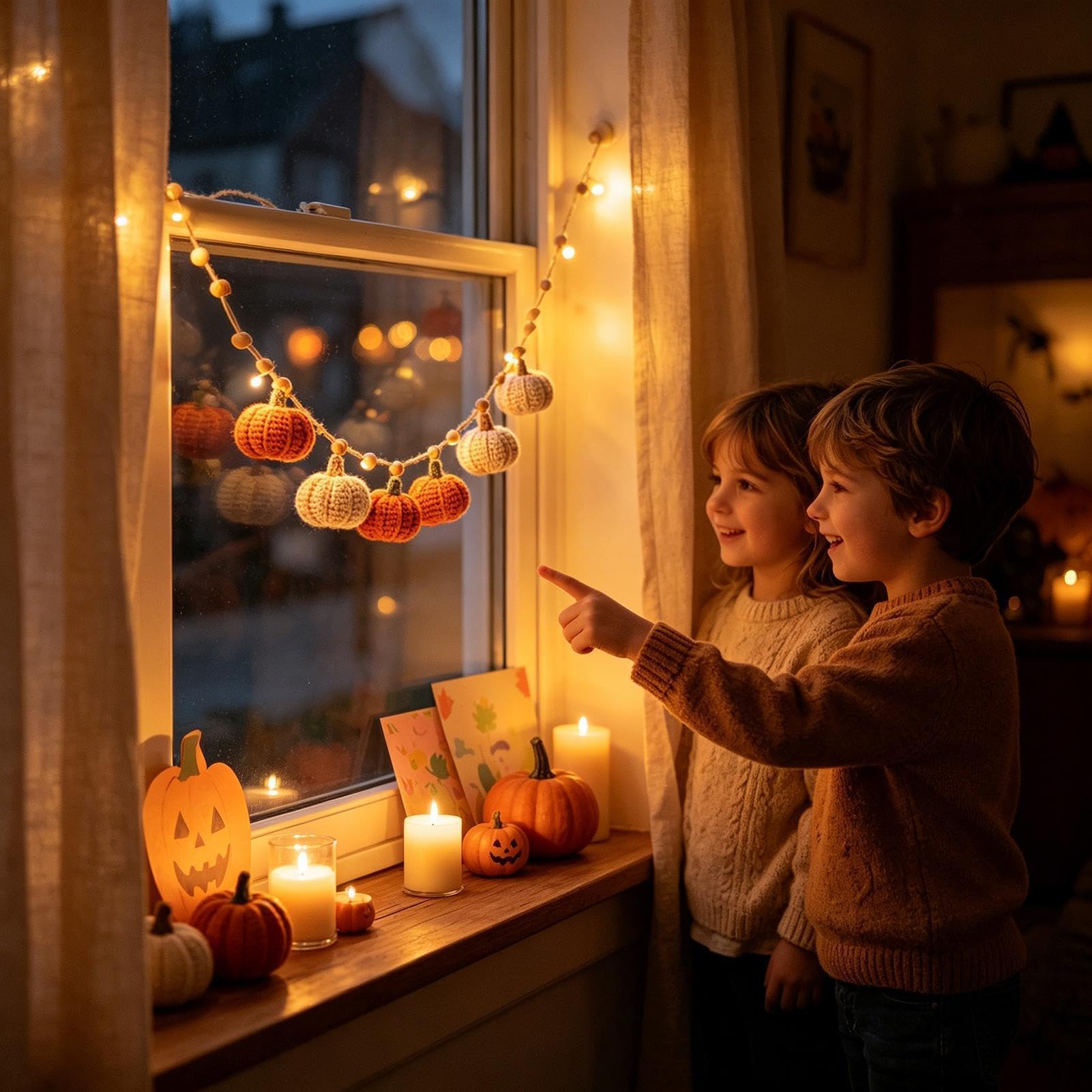 Lichterkette Halloween Innen Deko Herbst