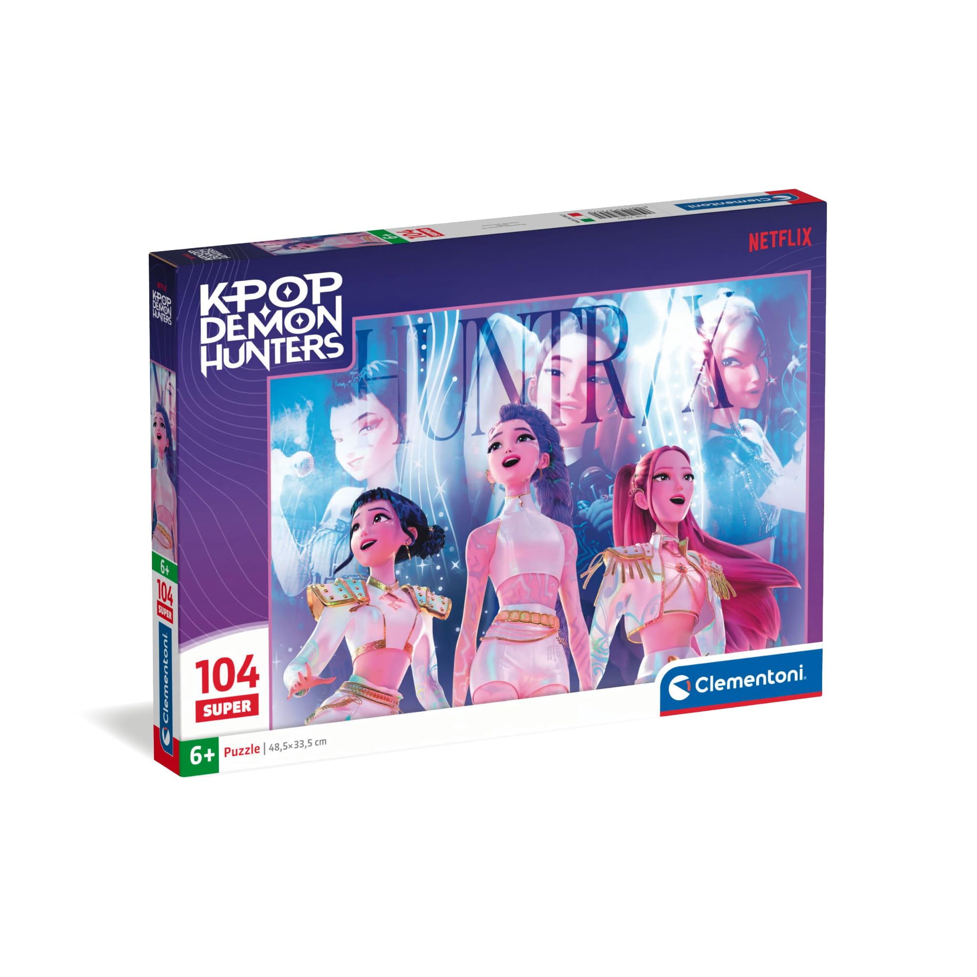 Clementoni - K-Pop Demon Hunters - Super 104 Piece Puzzle - Kids Puzzle - For Ages 6 And Up - Rumi, Mira, And Zoey - 48.5 X 33.3