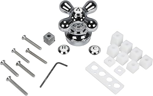 Miniatura 5 de Danco 46006P - Manija de grifo de bañera de brazo cruzado, no es compatible con grifos Delta y Moen, se adapta a grifos de 2 a 3 manijas, cromado,