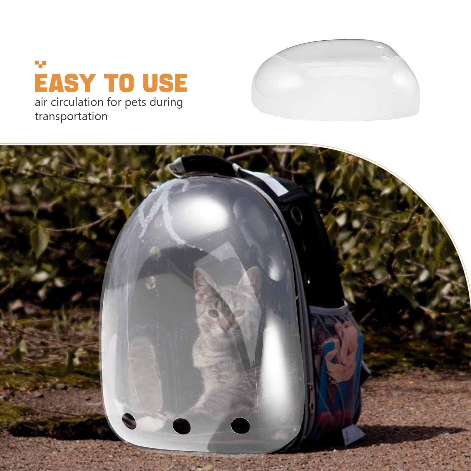 INOOMP Mochila Transparente con ventilación para Gatos, con Burbujas y diseño de Astronauta, para Transportar a Gatitos y Cachorros pequeños.