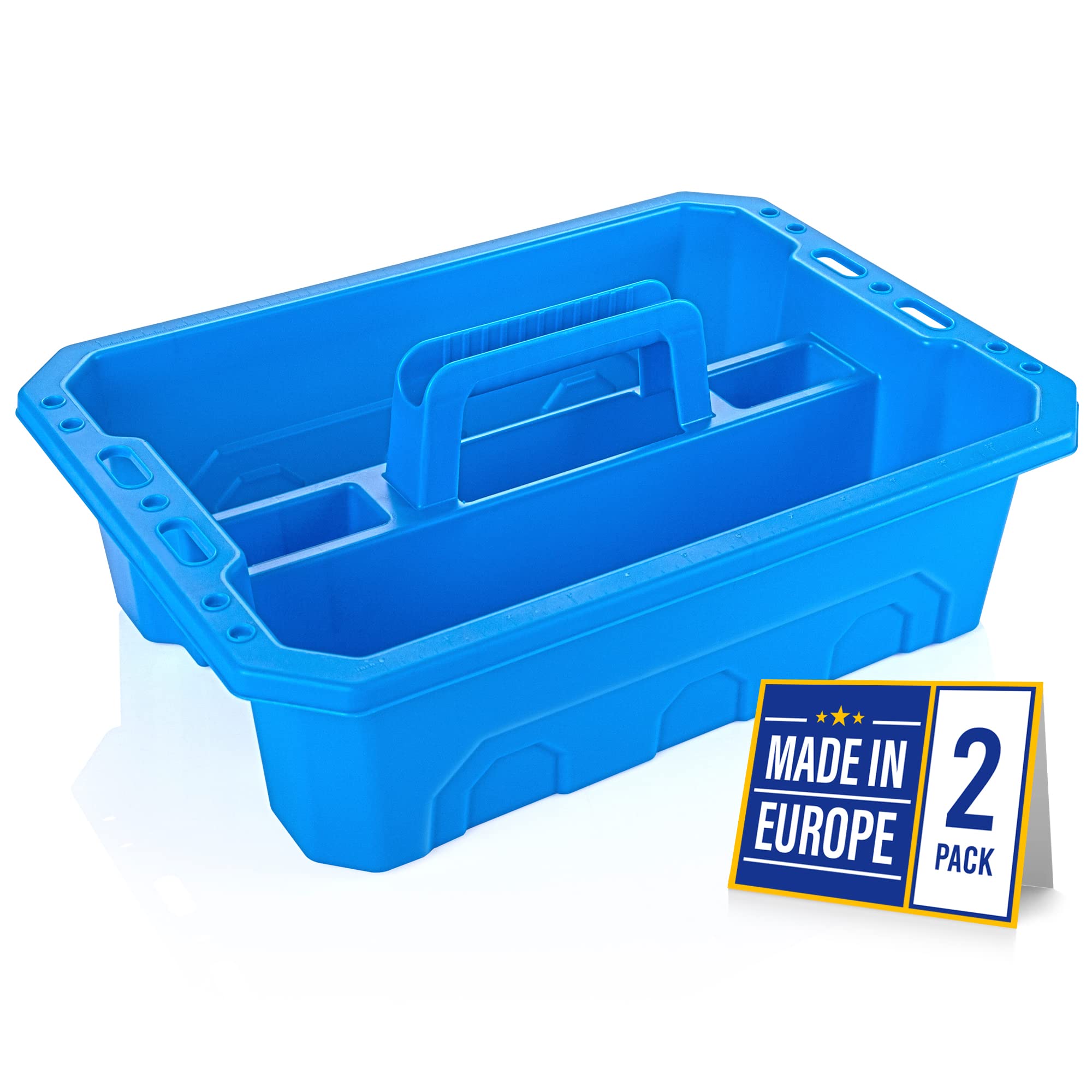 Boîte de nettoyage en plastique perforée CANOPUS avec poignée centrale ergonomique