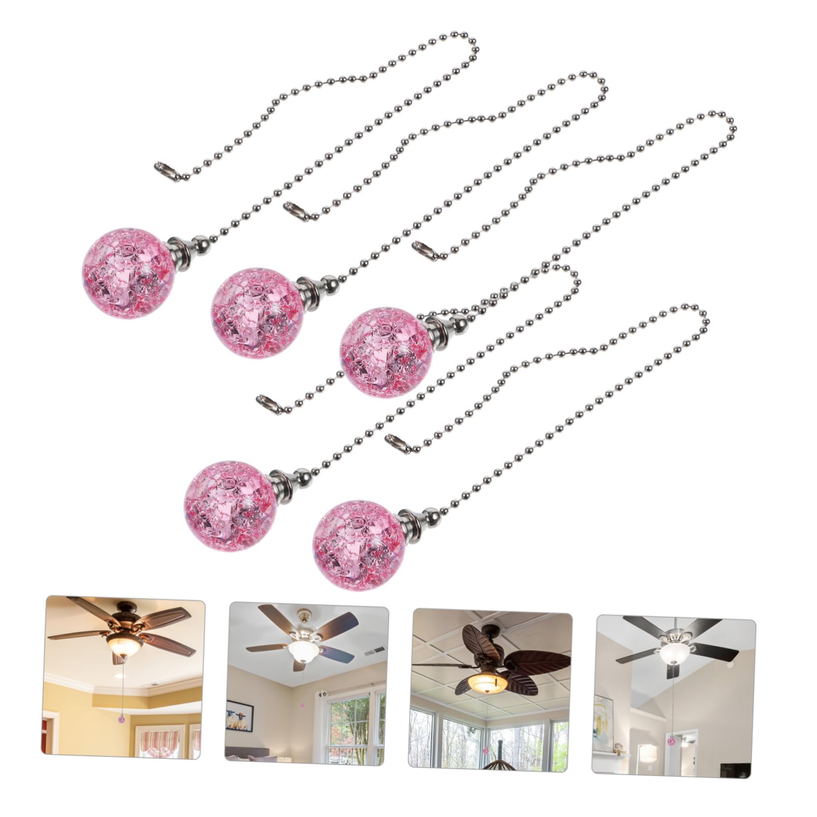 OSALADI 5pezzi Catena Di Estensione Per Ventilatori Da Soffitto Design Sfera Cracked e Stile Vintage Per Decorazioni Domestiche