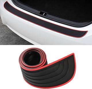 Car Rear Bumper Protection Device, Trunk Rubber Protection Strip, Rubber Anti Scratch and Anti Slip Trunk Door Entry Protection Device, Suitable for Most Cars' Universal Rubber Protection Strip