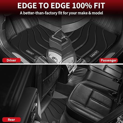 Miniatura 7 de LASFIT Alfombrillas para Porsche Macan 2014-2025, ajuste personalizado para todo tipo de clima, forros de piso de automóvil de TPE de primera y 2da