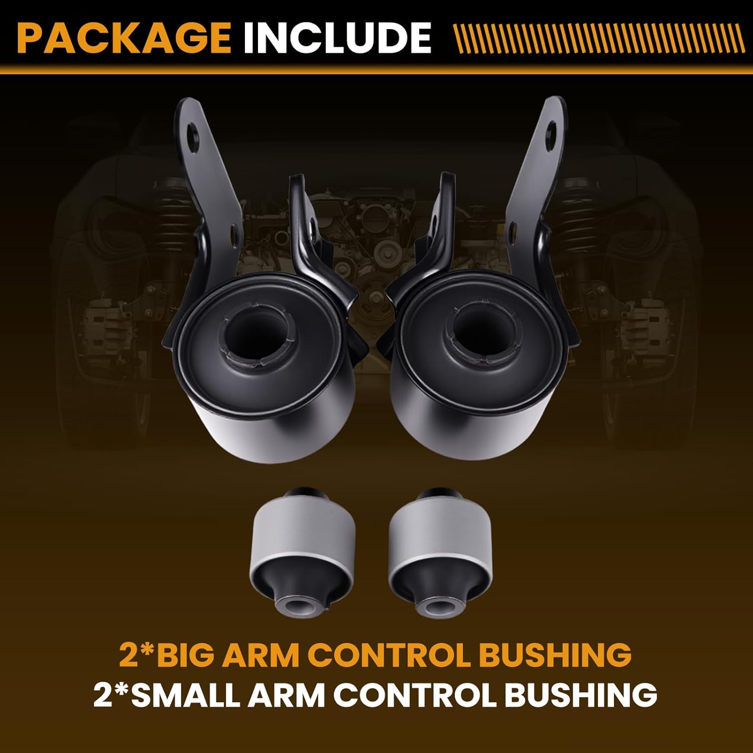 Front Lower Suspension Control Arm Bushing Kit Compatible with ACURA MDX 2014-2016 Honda Pilot 2016-2022 Ridgeline 2017-2019 Passport 2019, Replaces 51395-TZ5-A00 51390-TZ5-A00
