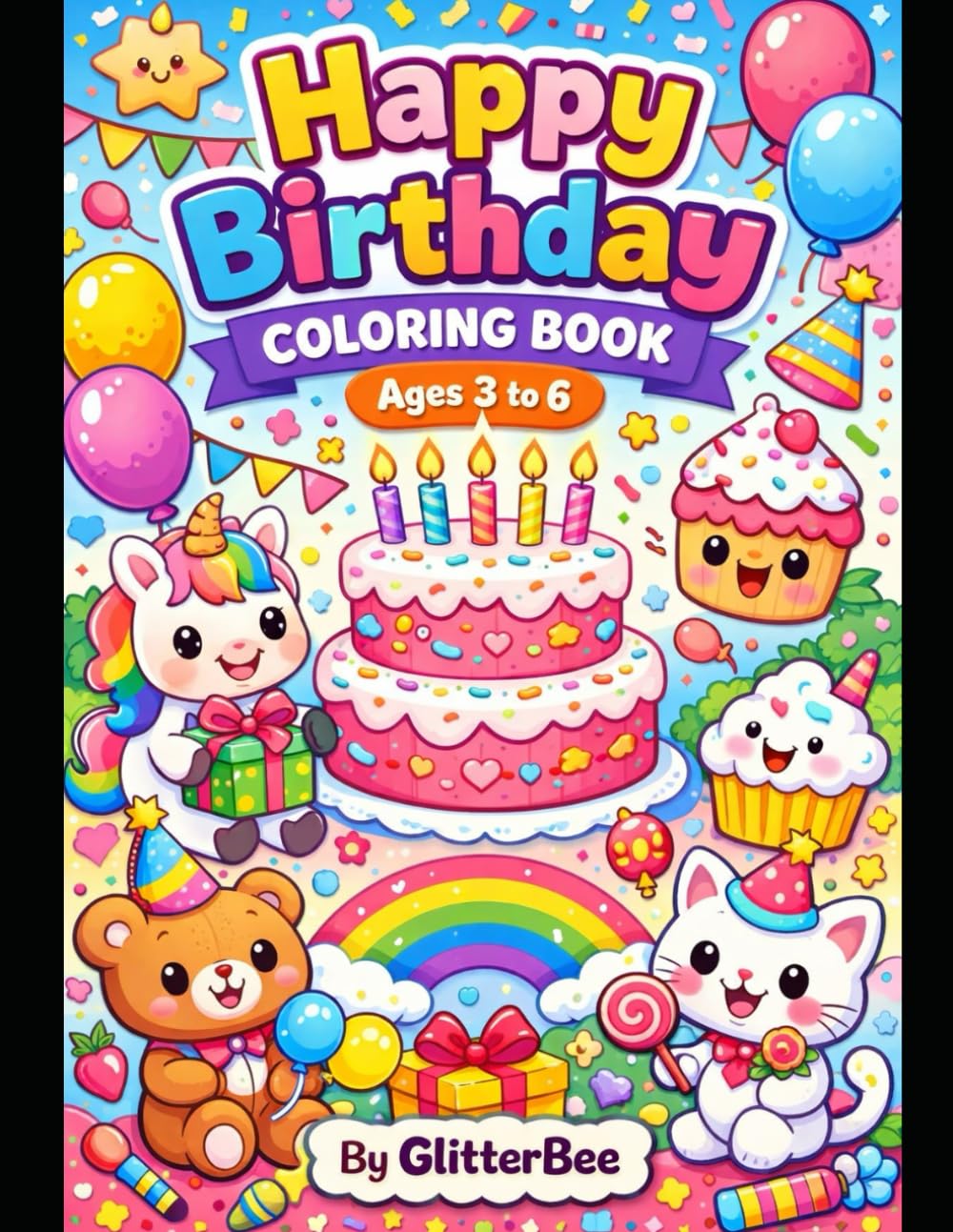 Happy Birthday Coloring Book