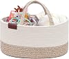 Baby Nappy Caddy Organiser Large Diaper Bag Newborn Shower Gift Basket 44 x 28 x 20 cm Neutral Brown