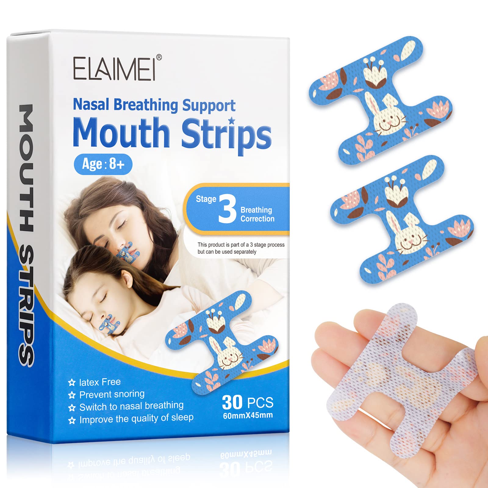Mouth Tape for Sleeping 30Pcs, Advanced Gentle Sleep Strips Better Nose Breathing, Anti Snoring Sleep Strips,Less Mouth Breathing, Improved Nighttime Sleeping