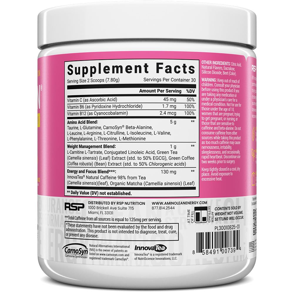 AminoLean Pre Workout Powder - Natural Amino Energy with Vegan Amino Acids — Amazon image 10