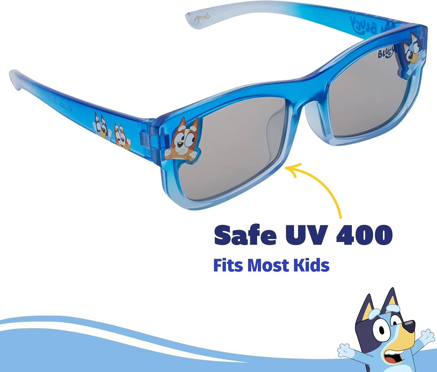 ARKAID Bluey Kids Sunglasses with Soft Case | Official Bluey and Bingo 2 Pc. Set | UV 400 | One Size Fits Most Kids - Image 3