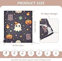 Vista 3 de White Unique Cute Halloween Decorative Seat Covers for Dining Room Chairs for Wedding Banquets Soft Office Chair Seat Cover Protector para sillas