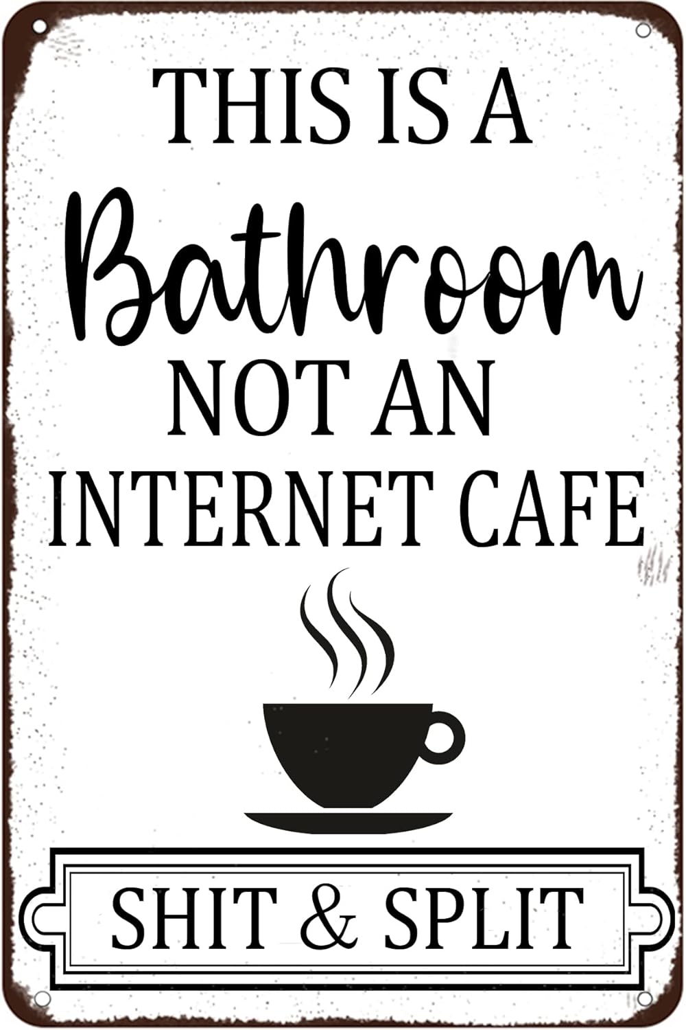 Amazon.com: Bathroom Sign This is a Bathroom Not an Internet Cafe Sign ...