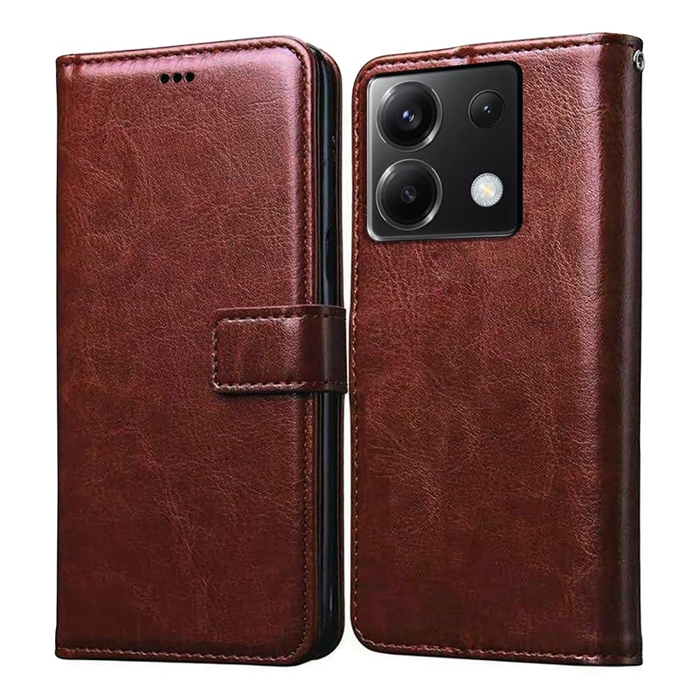Poco X6 5G Flip Cover - Premium Leather & Stand -1