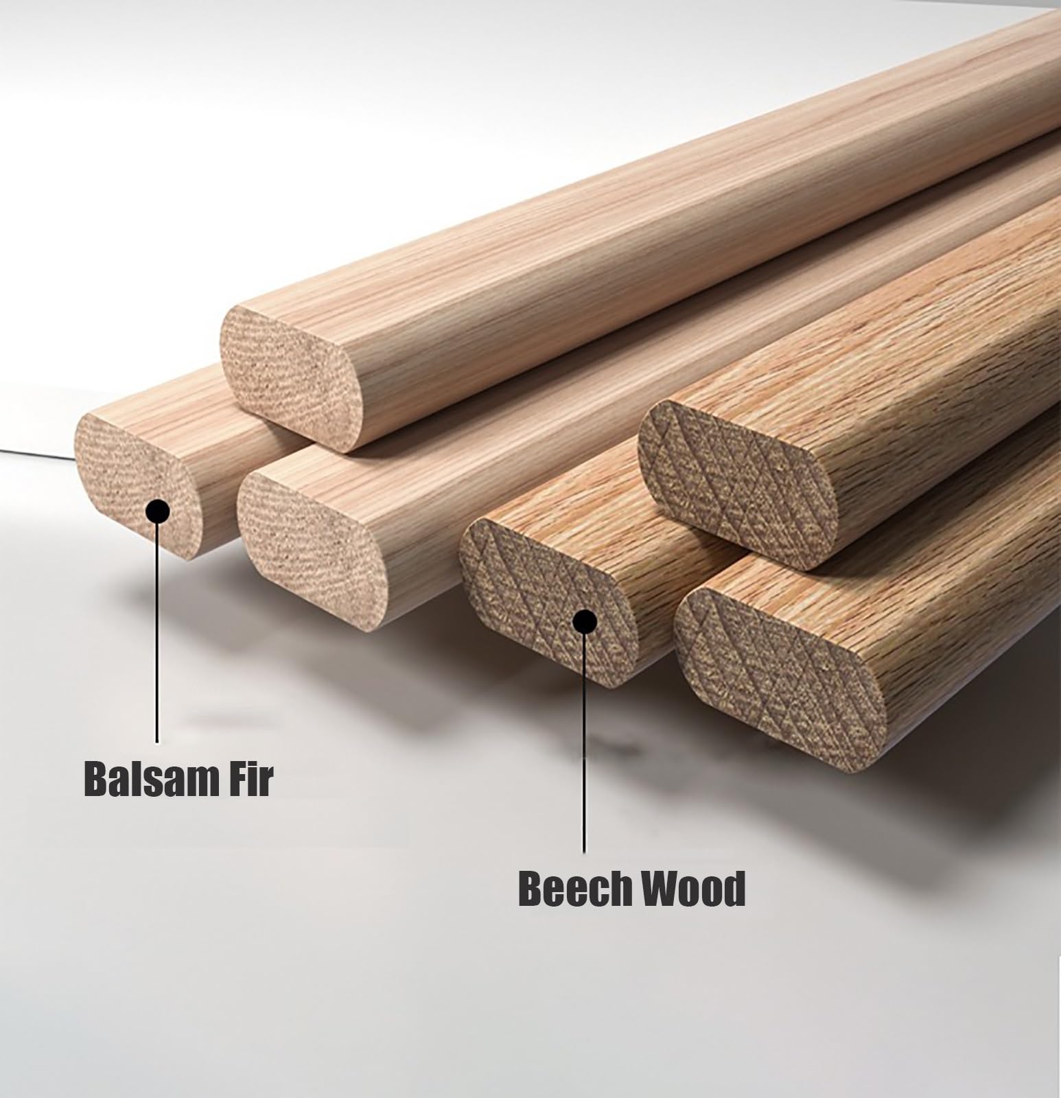 Garderobenstange Kleiderschrank Schrank Stangen, Schlafzimmer Balkon Schrank Wandhalterung Holz Kleiderstange, Zum Aufhängen von Kleidung Pflanzer Halsketten Schals Tasche ( Color : A , Size : 60cm(23