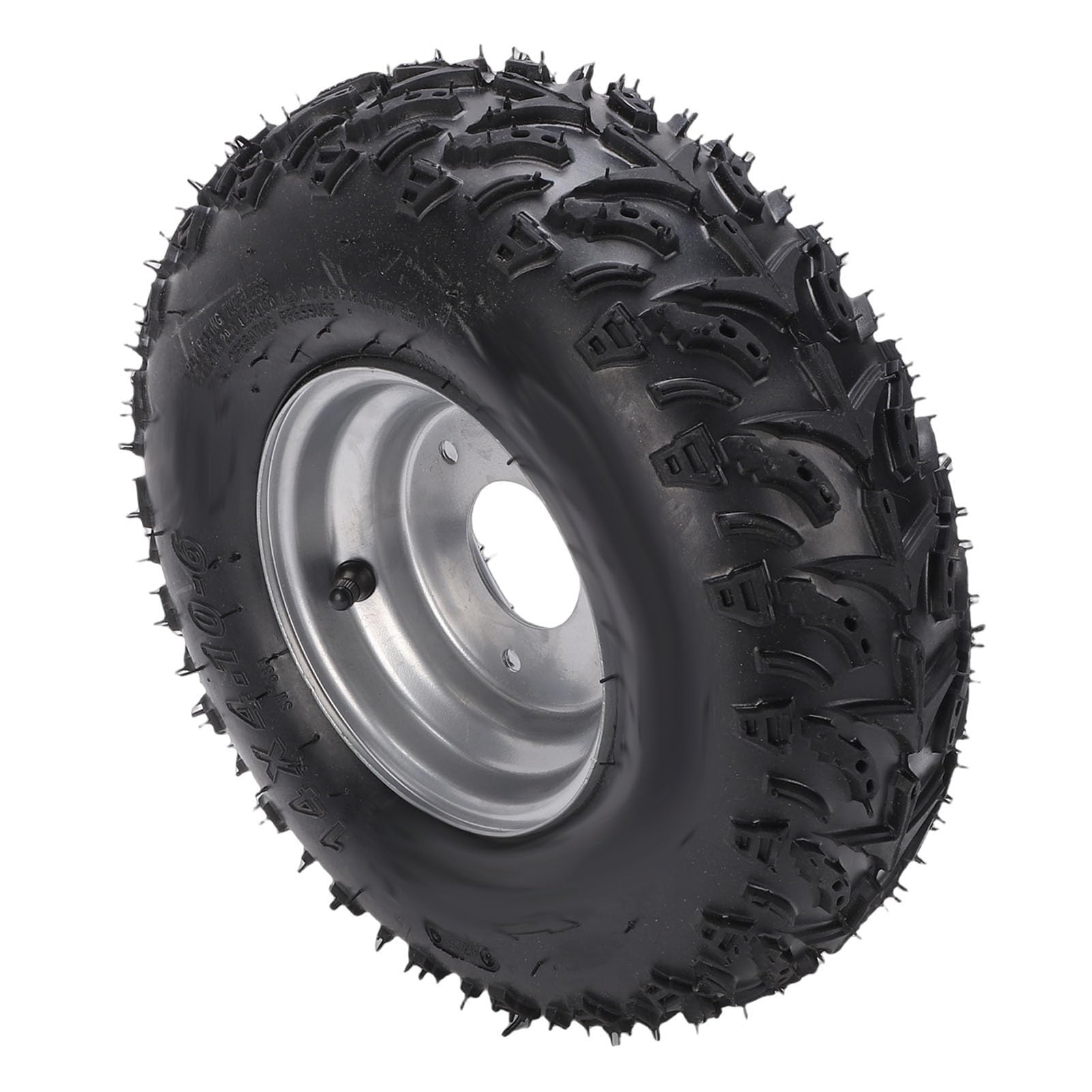 Keenso Llanta de Rueda 14x4.10-6 Conjunto de Neumático Caucho Metal 3 Orificios Neumático 14x4.10-6 con Llanta Agarre Grueso de la Banda de Rodadura para ATV Go Kart Barredora de Nieve Cortacésped