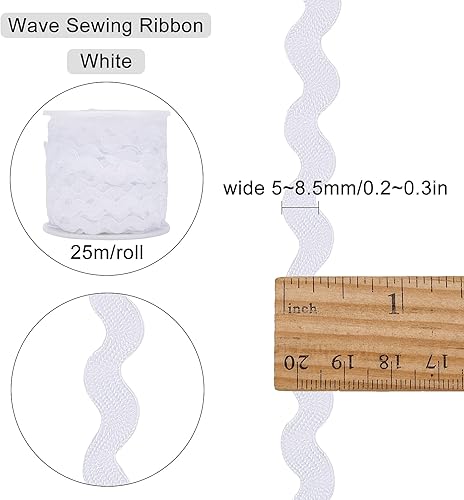 Miniatura 111 de GORGECRAFT 1 rollo de cinta RIC Rac de 27 yardas/82.0 ft para coser con flecos, 0.197 in/0.2 pulgadas para coser flores, boda, fiesta, cinta de Verde