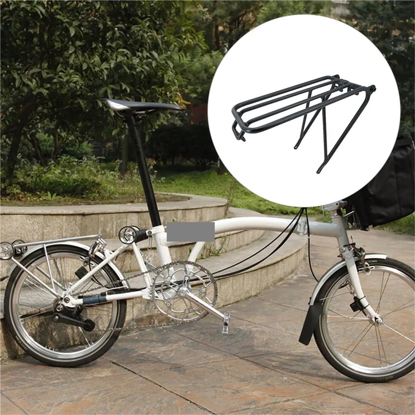 Tylny bagażnik rowerowy, Bagażnik Tylny Roweru Aluminiowego Czarny Srebrny